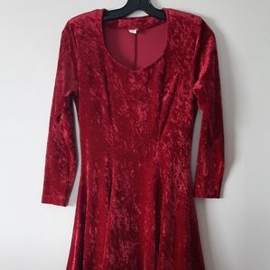 Crushed velvet dress